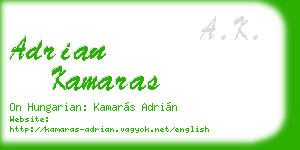 adrian kamaras business card